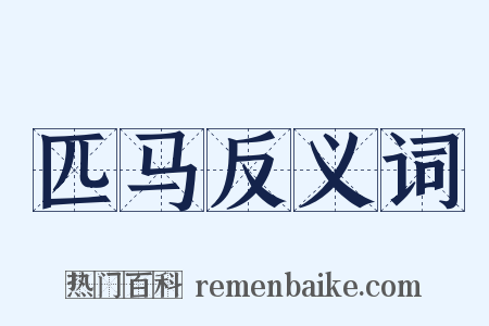 匹马反义词是什么意思的图片
